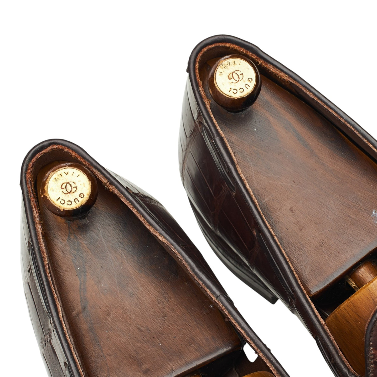 '74344' Dark Brown Alligator Leather Tassel Loafers UK 8.5 US 9.5 C