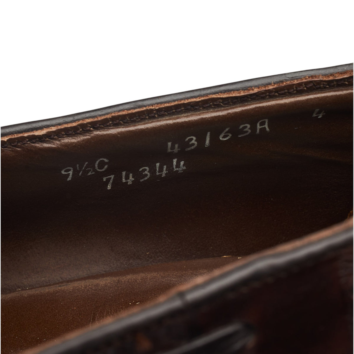 '74344' Dark Brown Alligator Leather Tassel Loafers UK 8.5 US 9.5 C