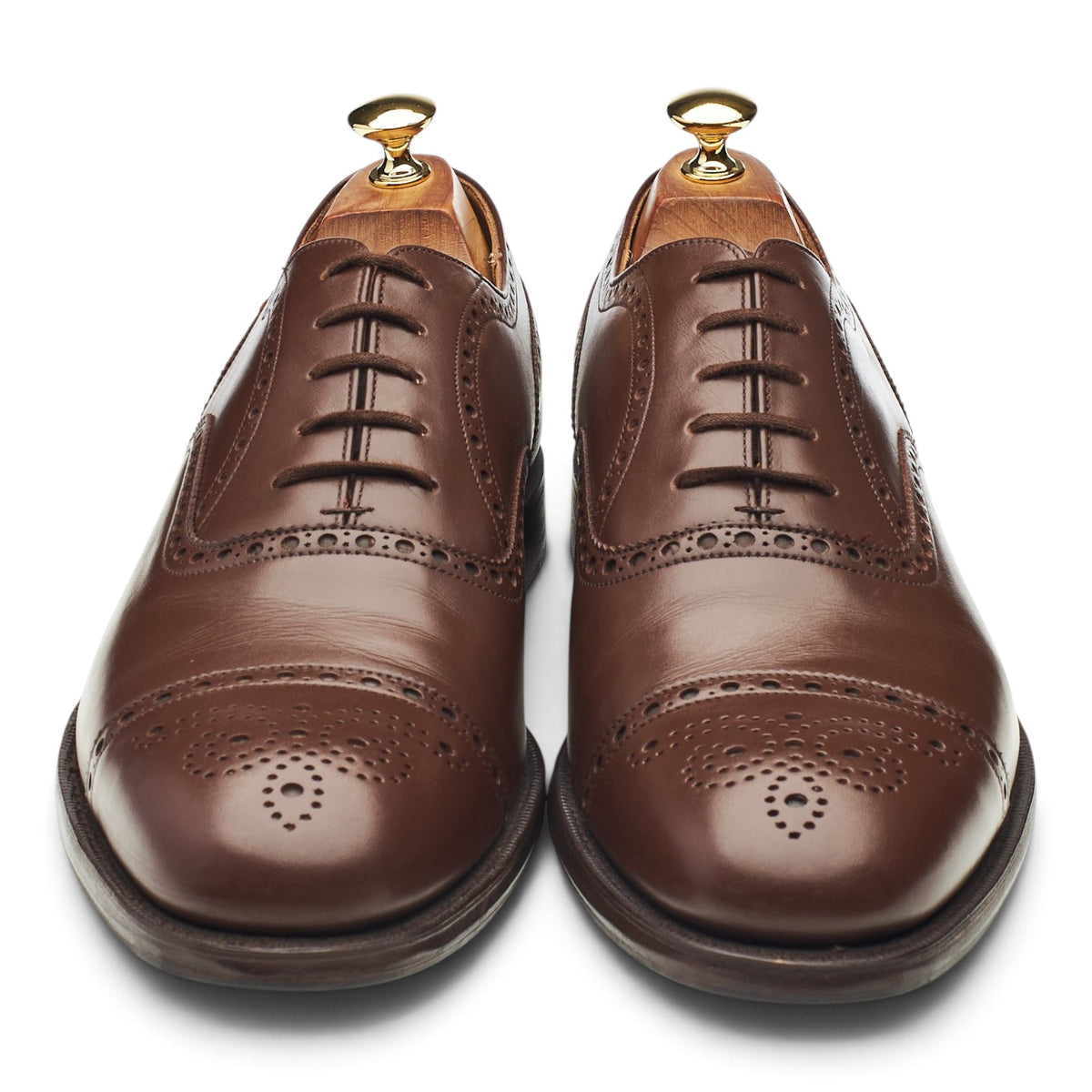'Axminster' Brown Leather Oxford Brogues UK 10 F