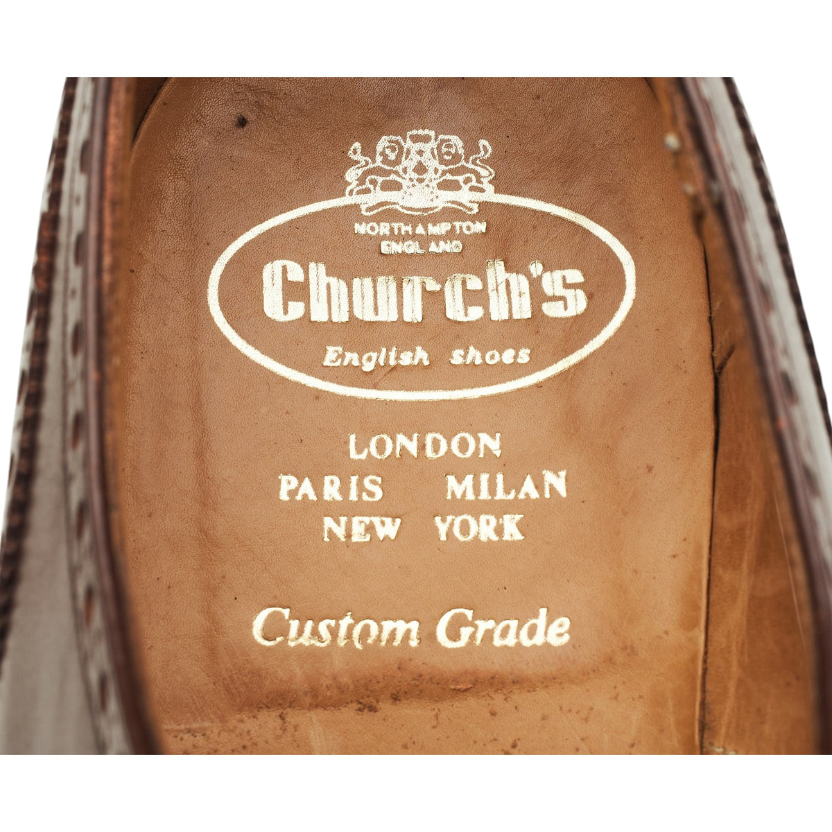 'Axminster' Brown Leather Oxford Brogues UK 10 F