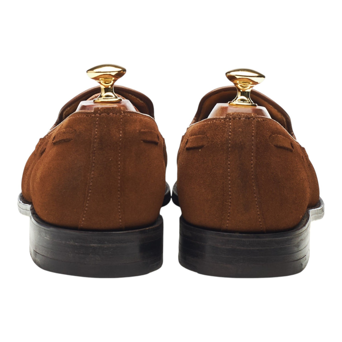 Snuff Brown Suede Tassel Loafers UK 9