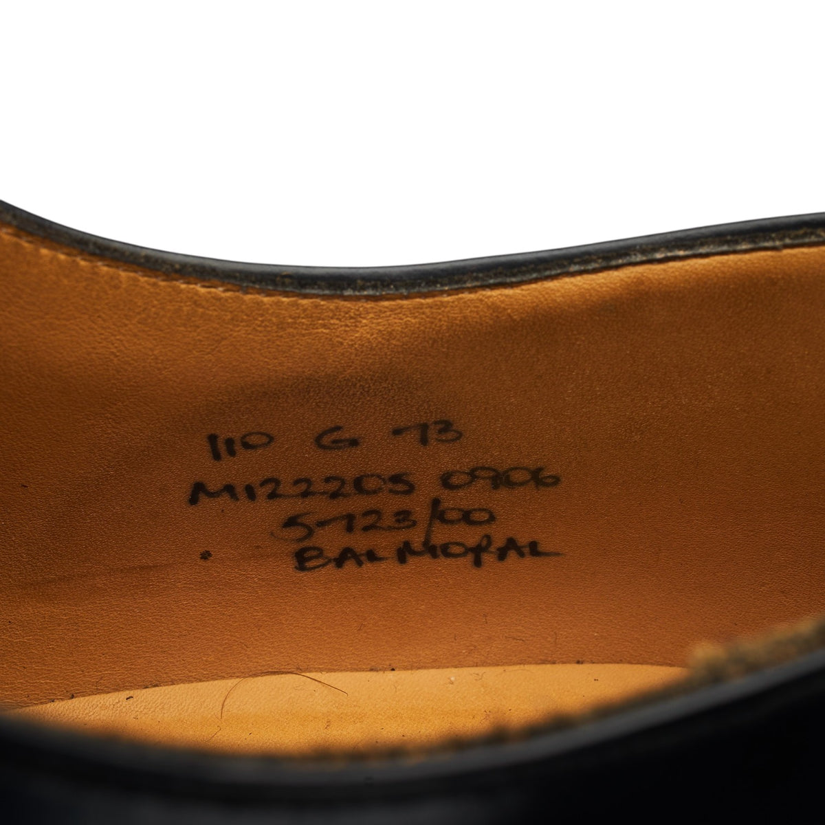 'Balmoral' Black Leather Oxford UK 11 G
