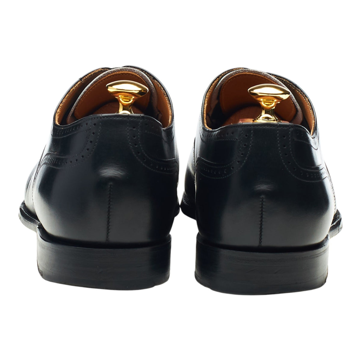 'Kelmarsh' Black Leather Oxford Brogues UK 9.5 F