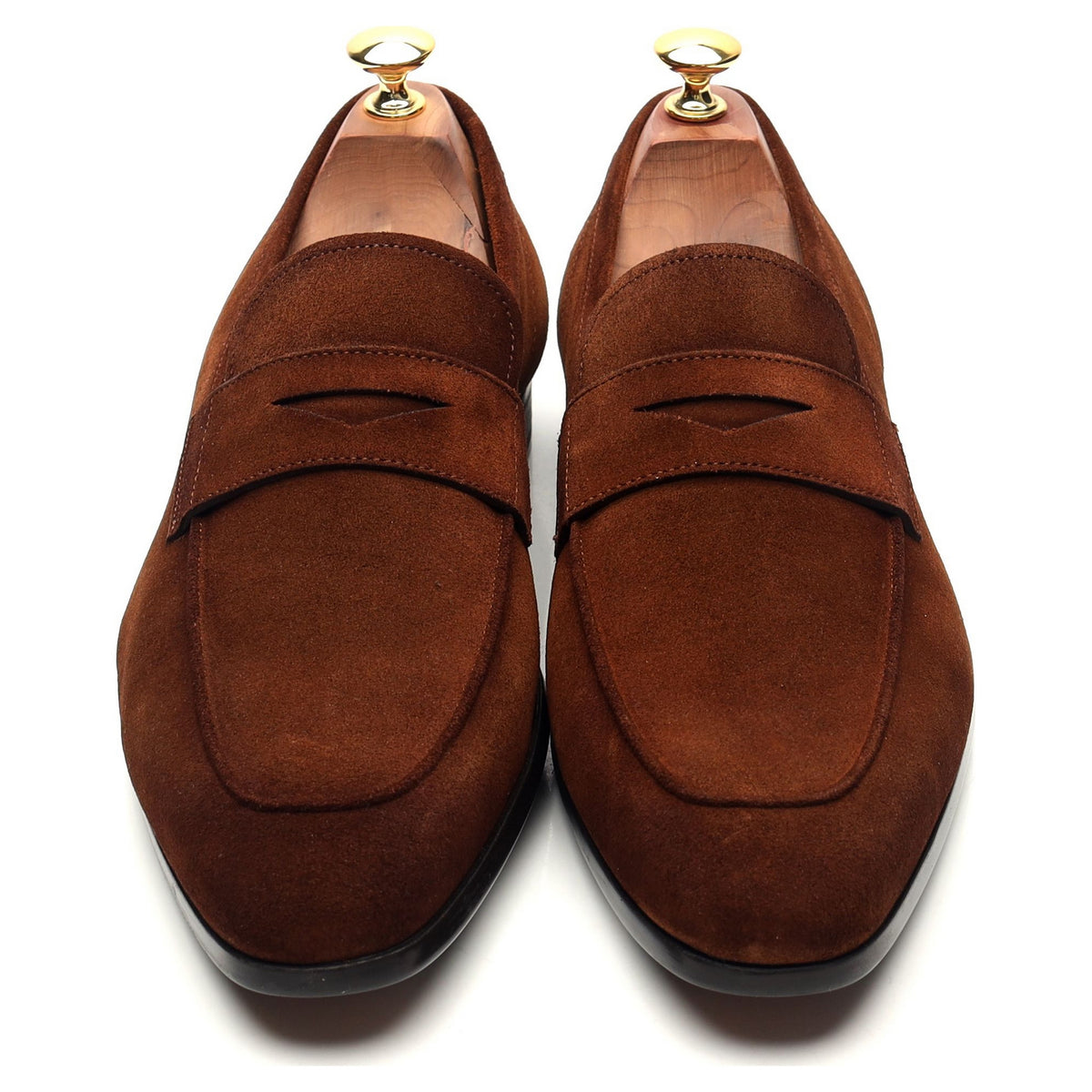 Tan Brown Suede Loafers UK 9.5 EU 43.5