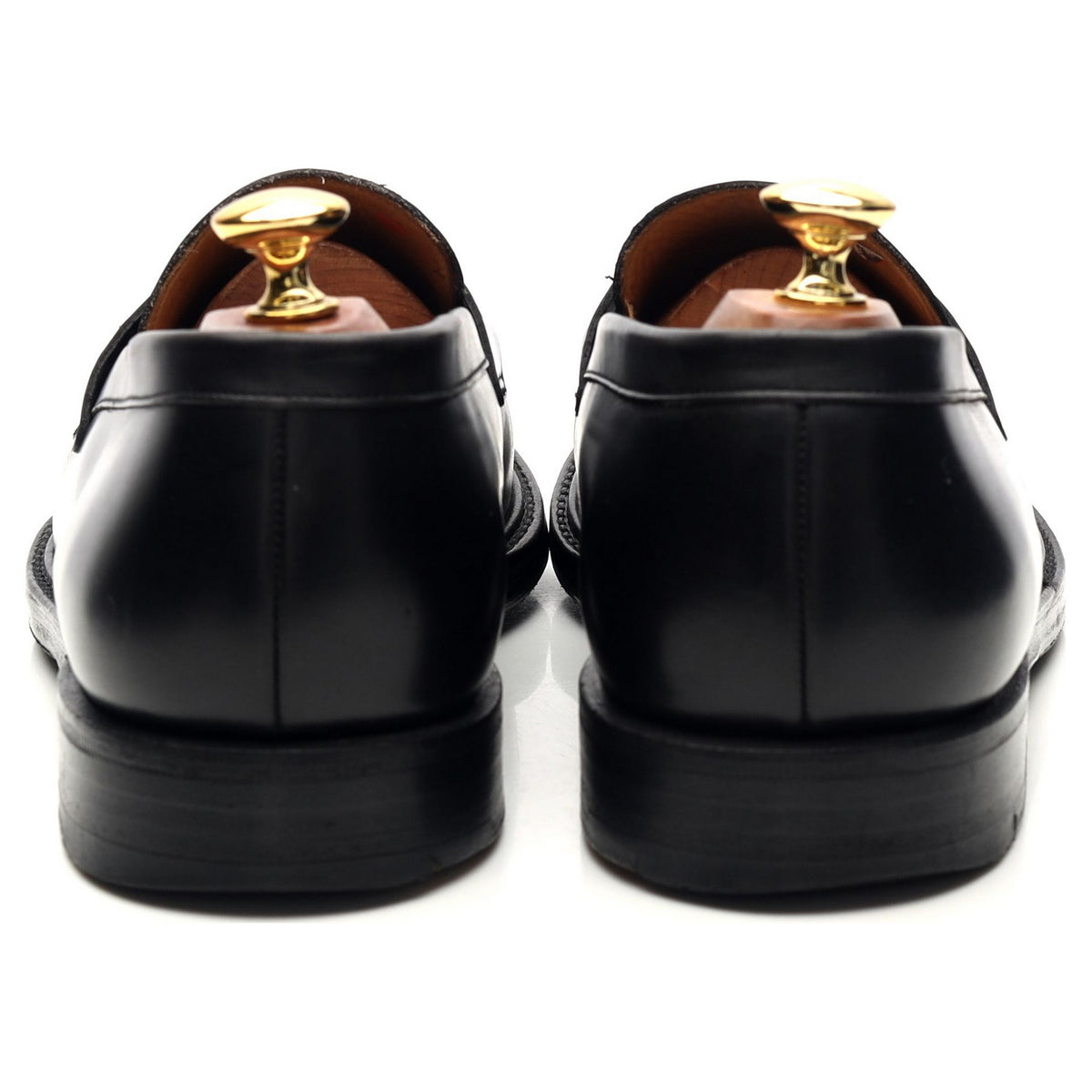 &#39;Cheadle&#39; Black Leather Tassel Loafers UK 9 F