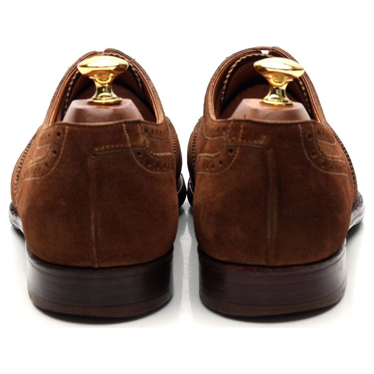 &#39;Westminster&#39; Snuff Brown Suede Oxford Brogues UK 9.5 D