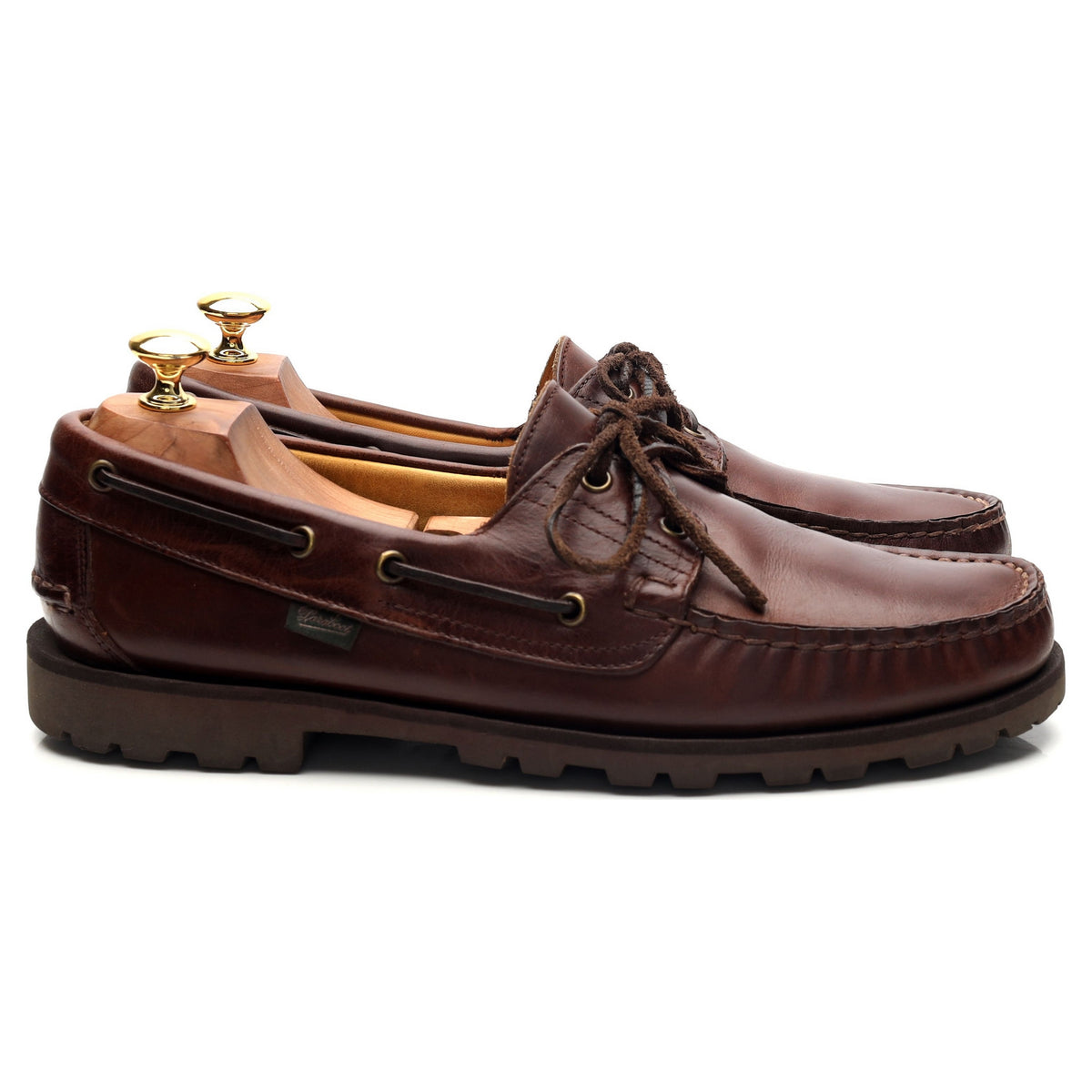 &#39;Malo&#39; Dark Brown Leather Boat Shoes UK 9