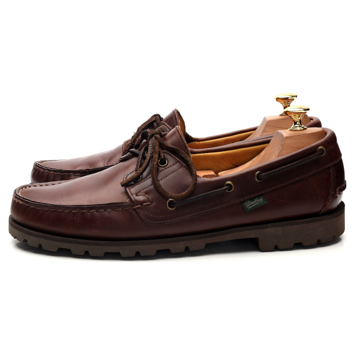 &#39;Malo&#39; Dark Brown Leather Boat Shoes UK 9