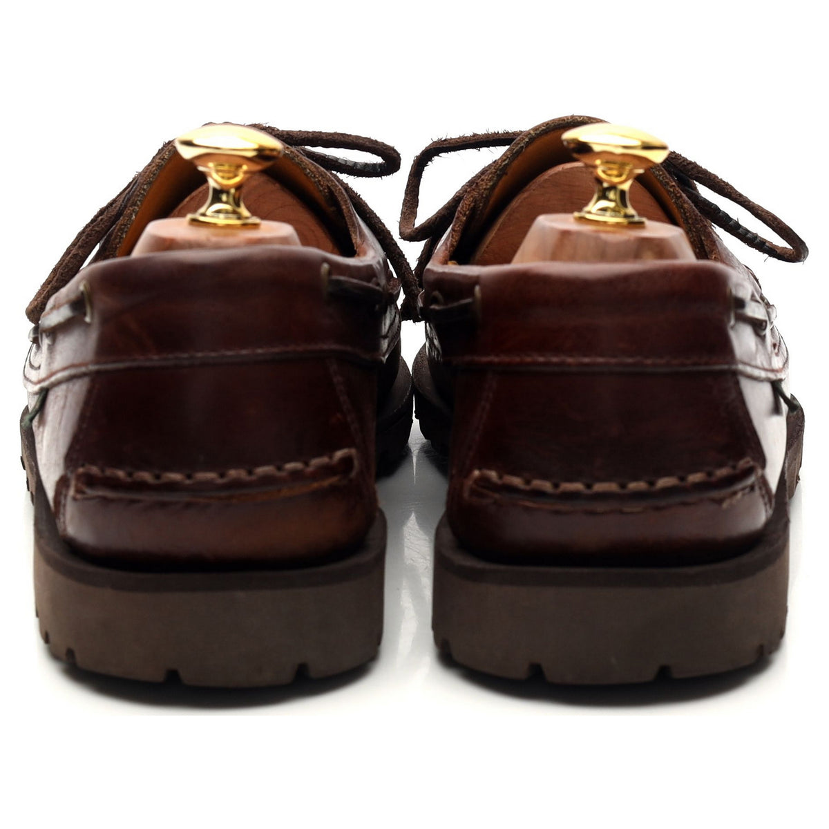 &#39;Malo&#39; Dark Brown Leather Boat Shoes UK 9