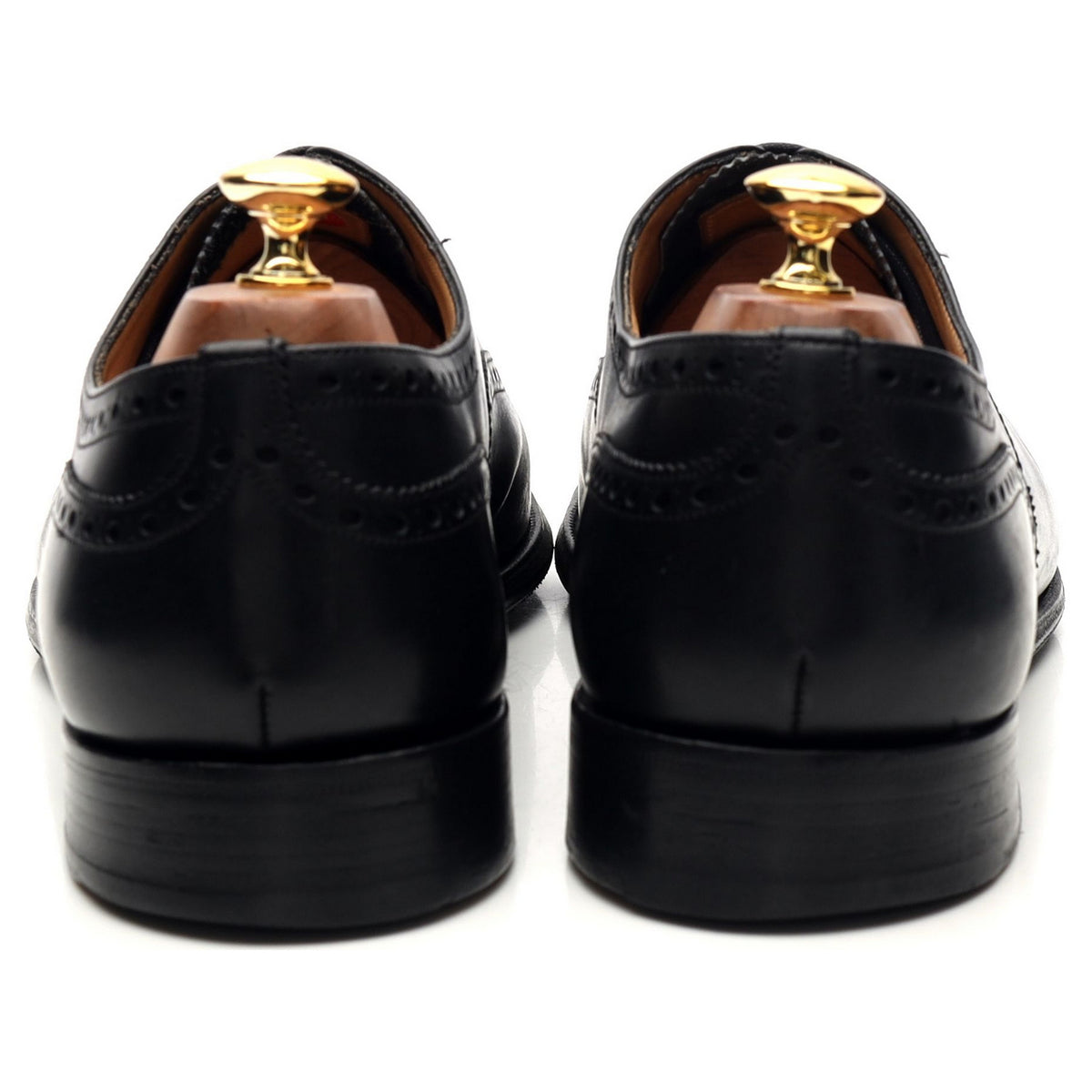 &#39;Diplomat&#39; Black Leather Oxford Brogues UK 9.5 F