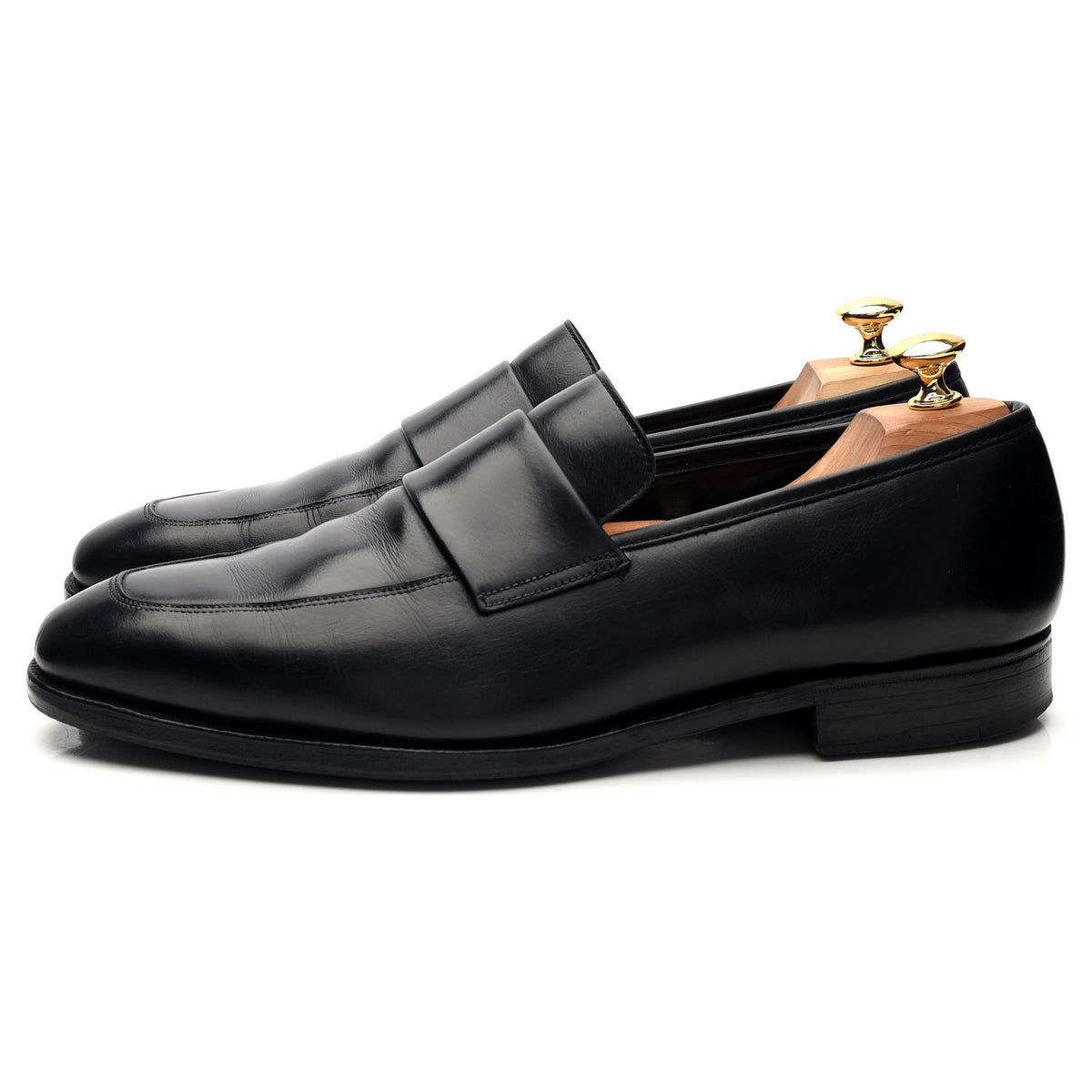 &#39;Walton&#39; Black Leather Loafers UK 11 E