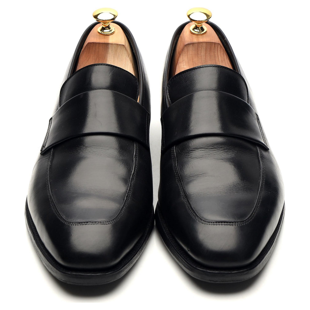 &#39;Walton&#39; Black Leather Loafers UK 11 E