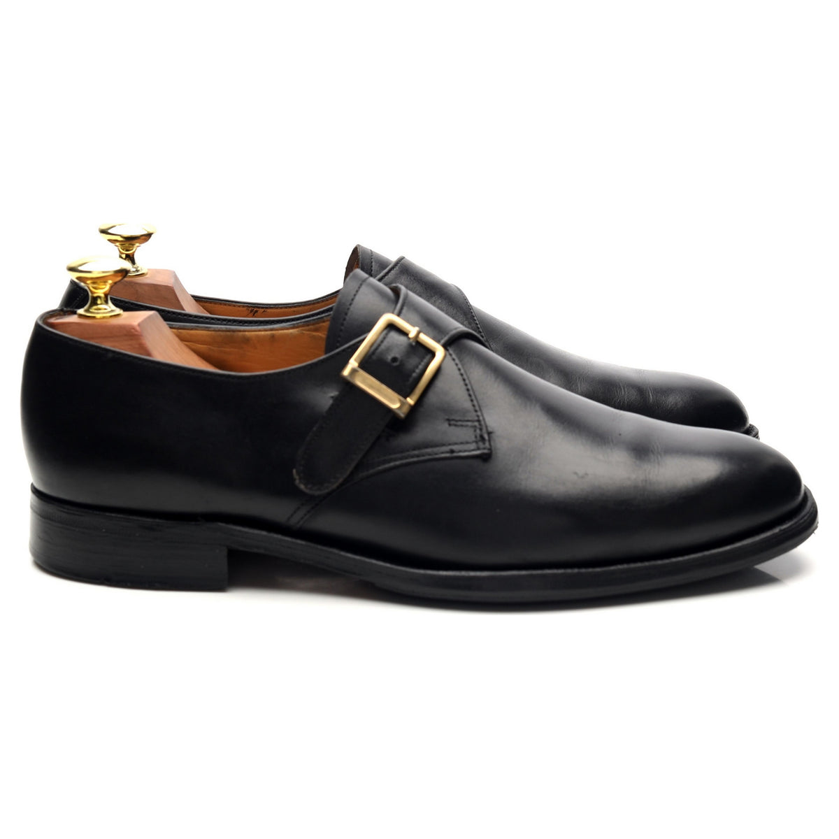 Black Leather Monk Strap UK 8.5