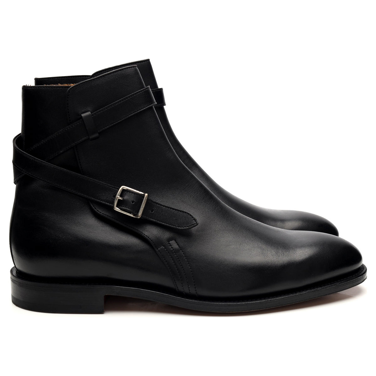 &#39;Abbot&#39; Black Leather Boots UK 8 E