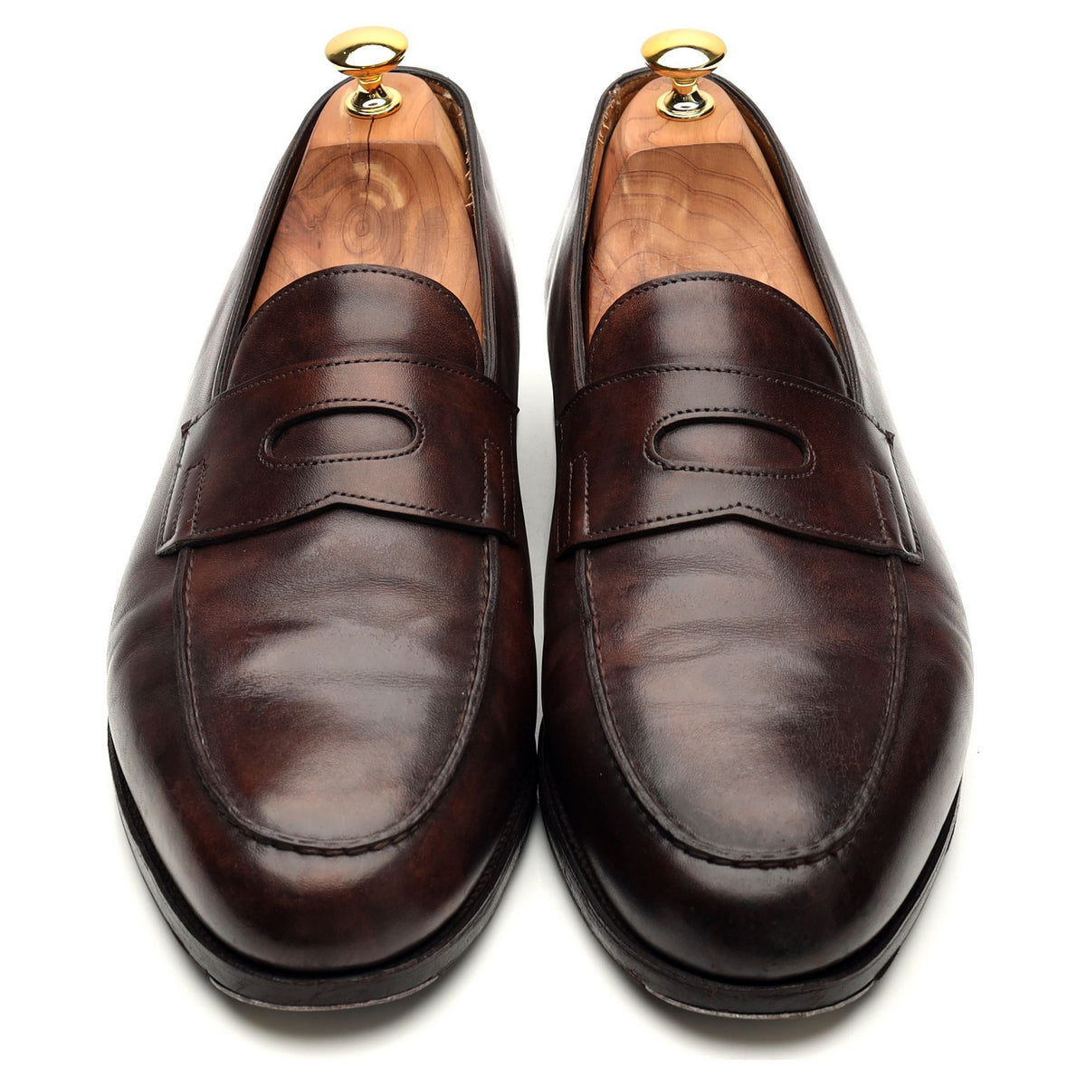 &#39;Lopez&#39; Dark Brown Museum Leather Loafer UK 11 E