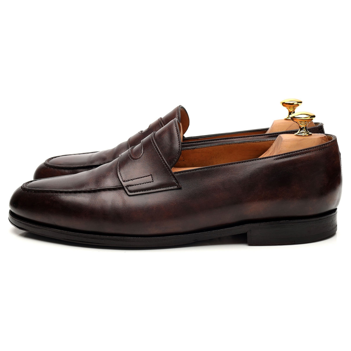 &#39;Lopez&#39; Dark Brown Museum Leather Loafer UK 11 E