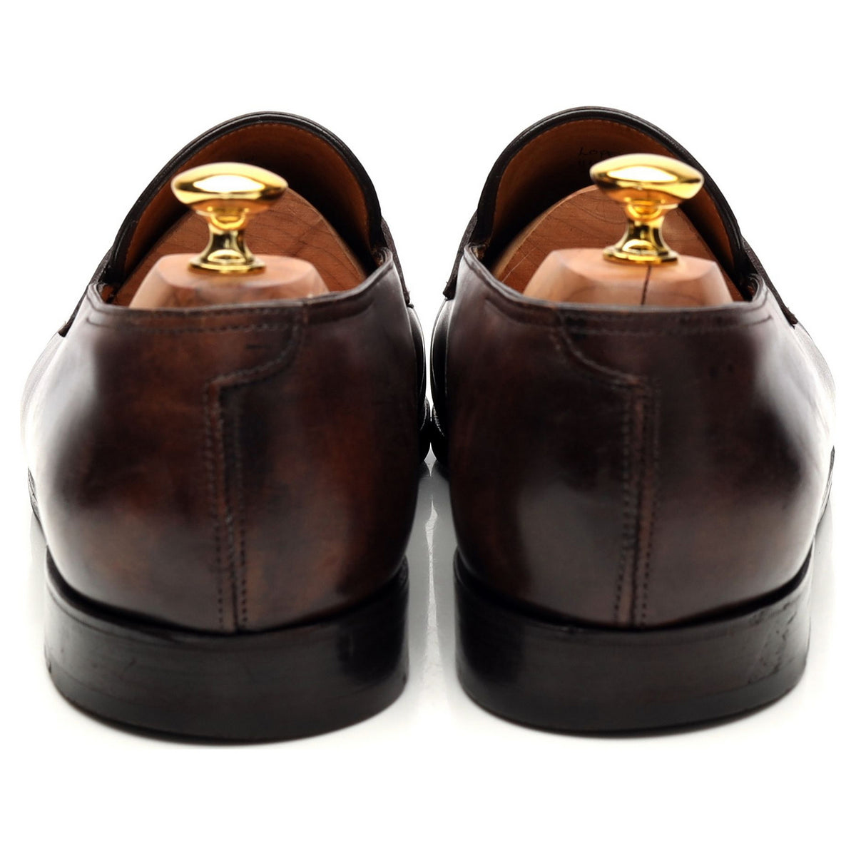 &#39;Lopez&#39; Dark Brown Museum Leather Loafer UK 11 E