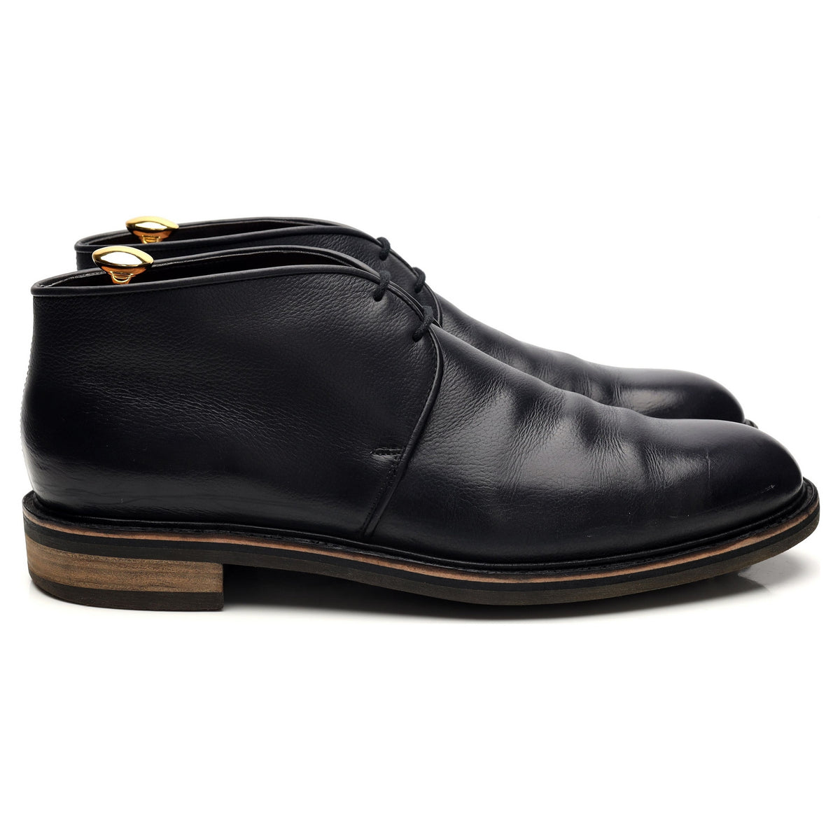 &#39;Grove&#39; Navy Blue Leather Chukka Boots UK 9 E