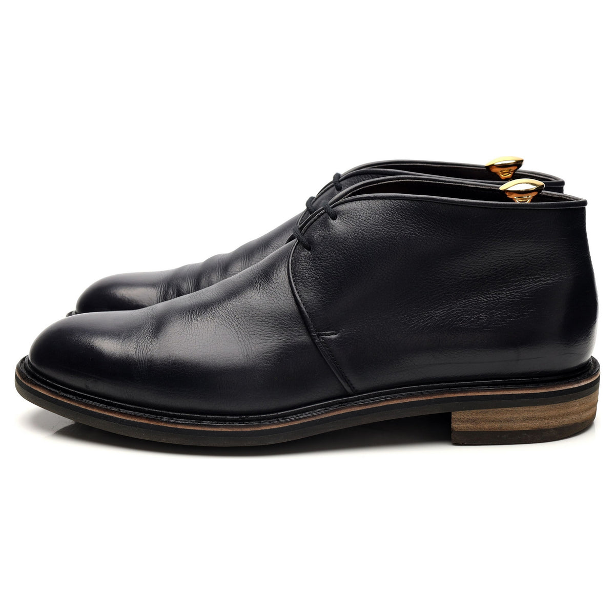 &#39;Grove&#39; Navy Blue Leather Chukka Boots UK 9 E