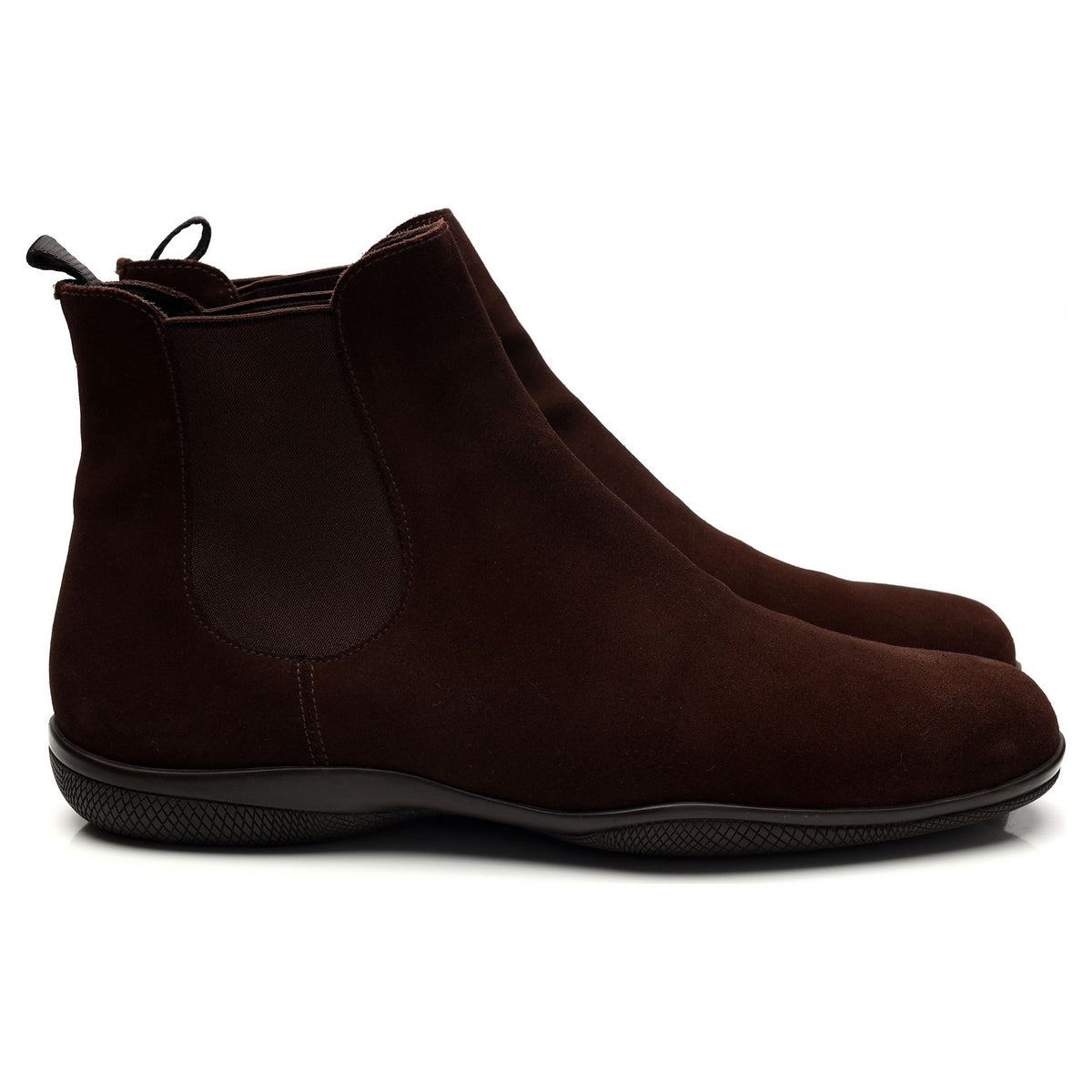 Dark Brown Suede Chelsea Boots UK 9