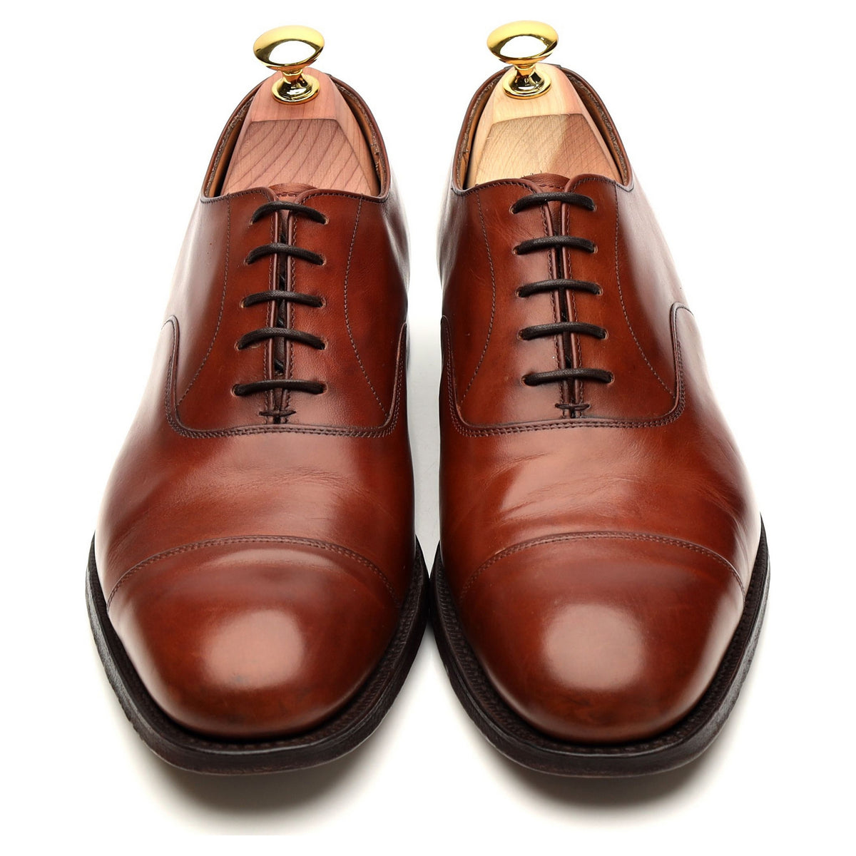 &#39;Consul&#39; Tan Brown Leather Oxford UK 7 F