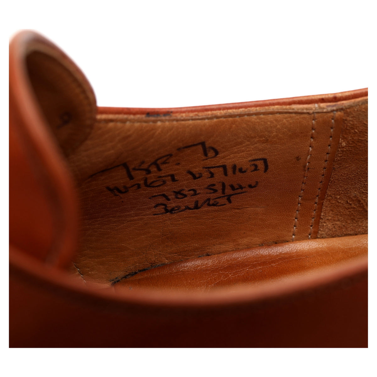 &#39;Becket&#39; Tan Brown Leather Monk Strap UK 7.5 F