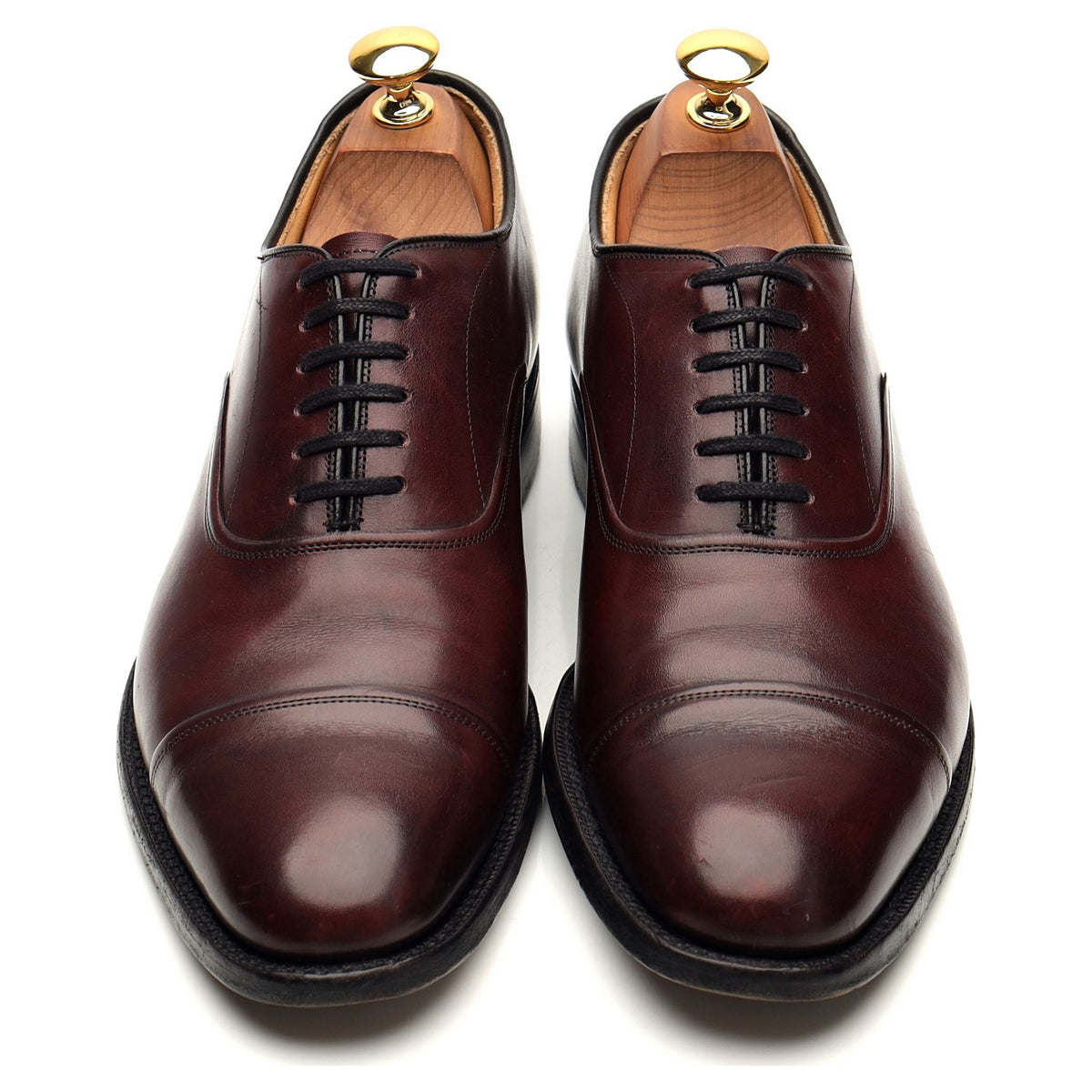 &#39;Lanark&#39; Burgundy Leather Oxford UK 6 F