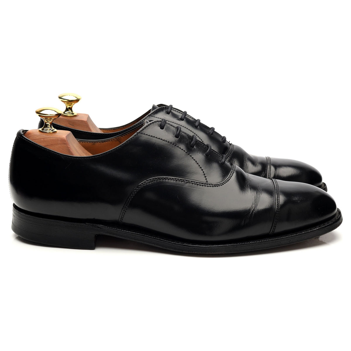 &#39;Thames&#39; Black Leather Oxford UK 8 G