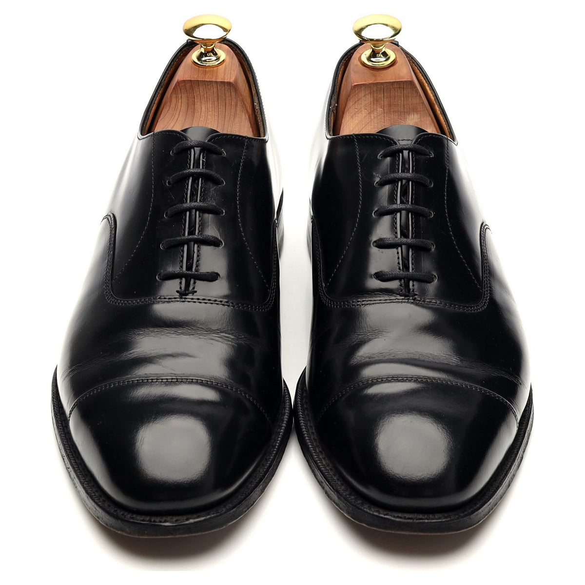 &#39;Thames&#39; Black Leather Oxford UK 8 G