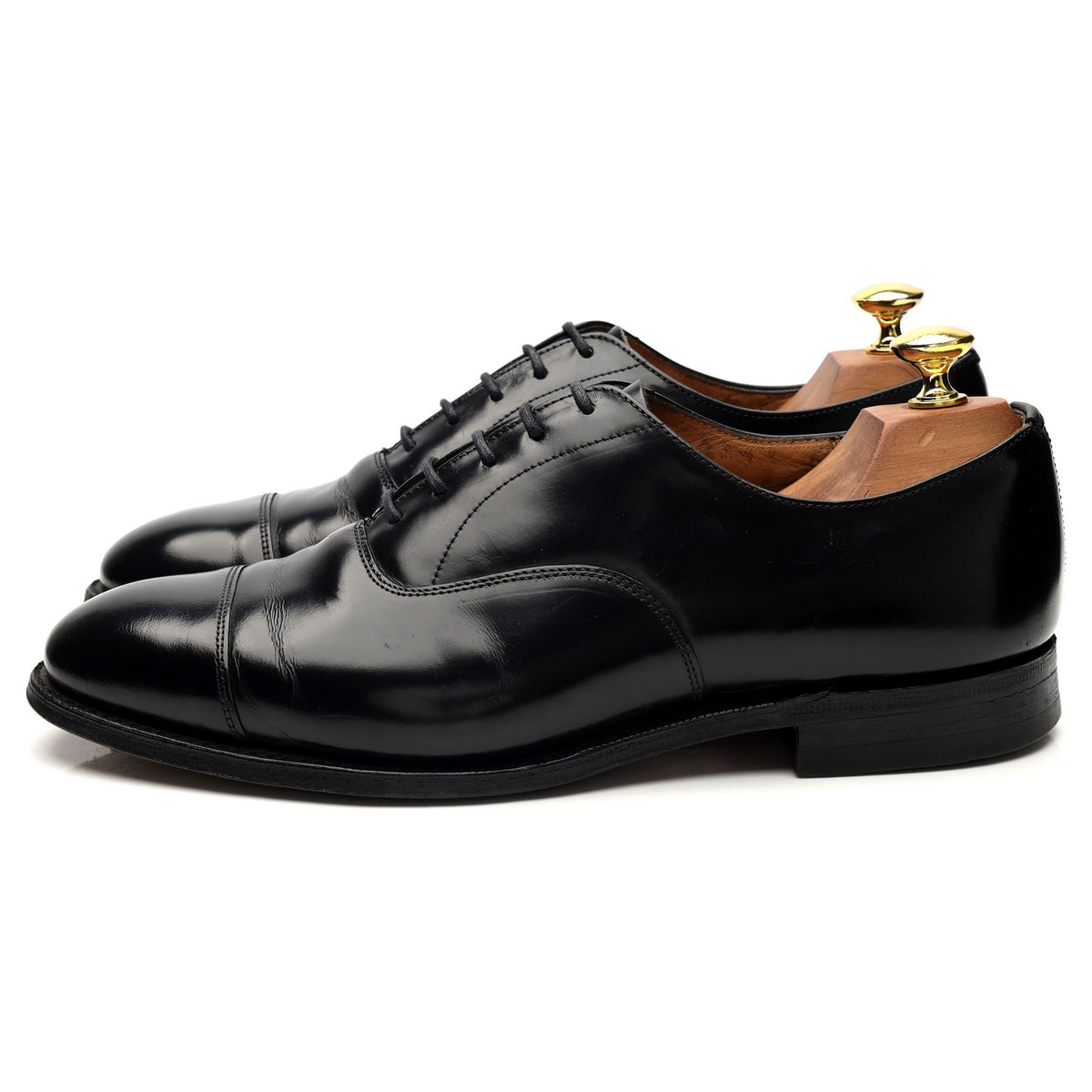 &#39;Thames&#39; Black Leather Oxford UK 8 G