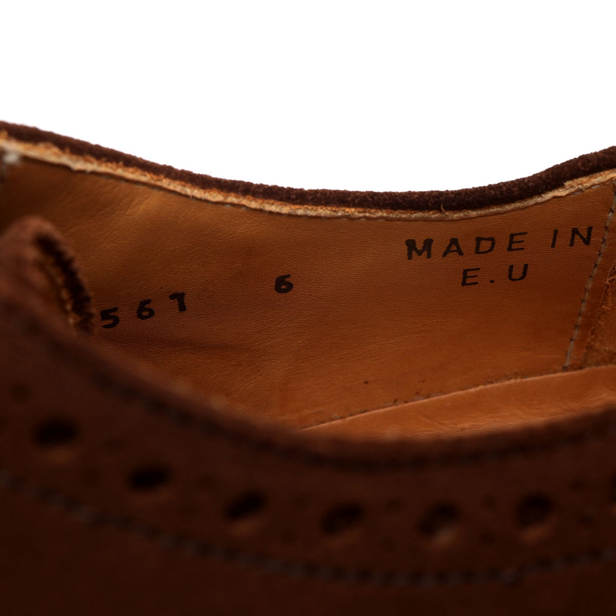 Brown Suede Oxford Brogue UK 6