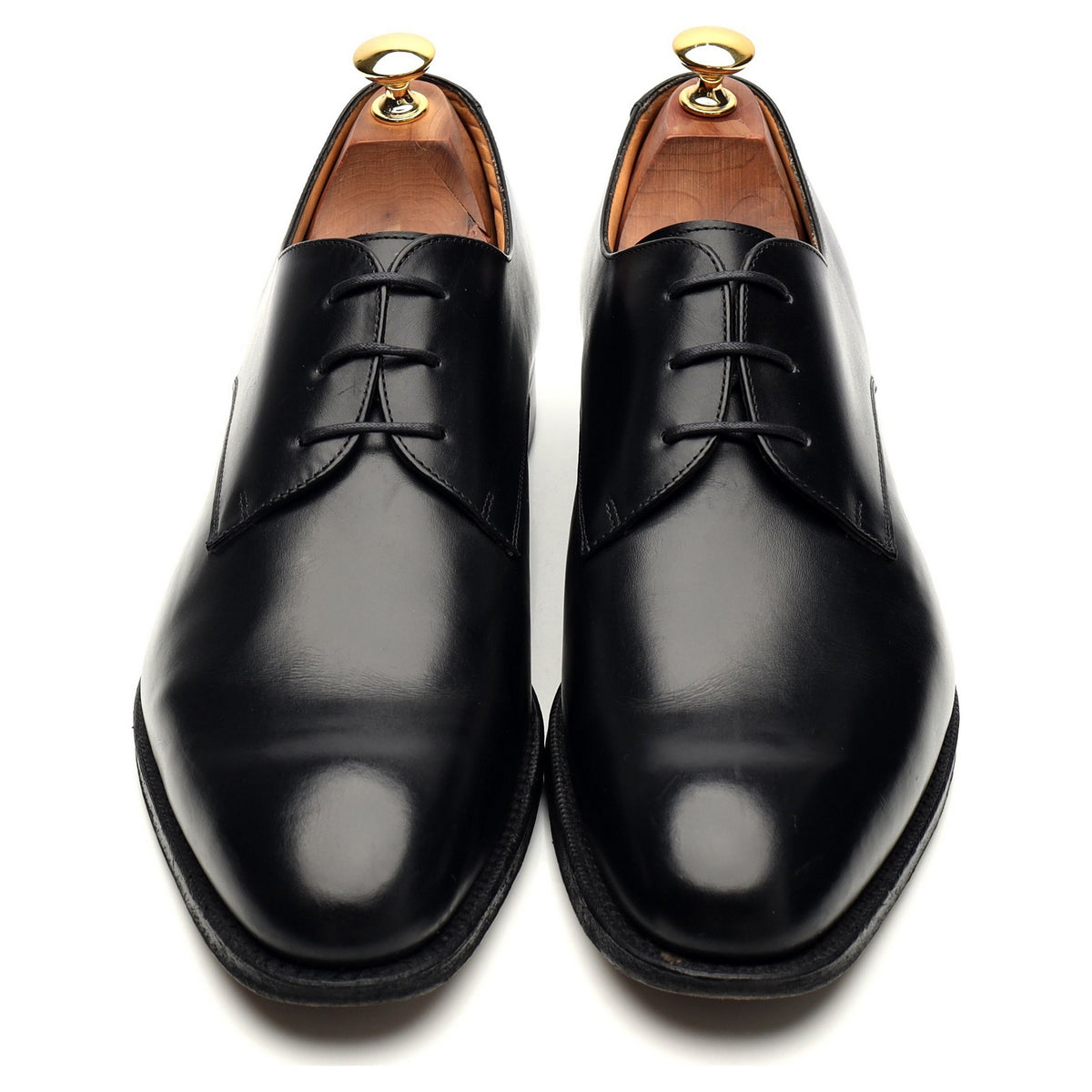 &#39;Oslo&#39; Black Leather Derby UK 9 G