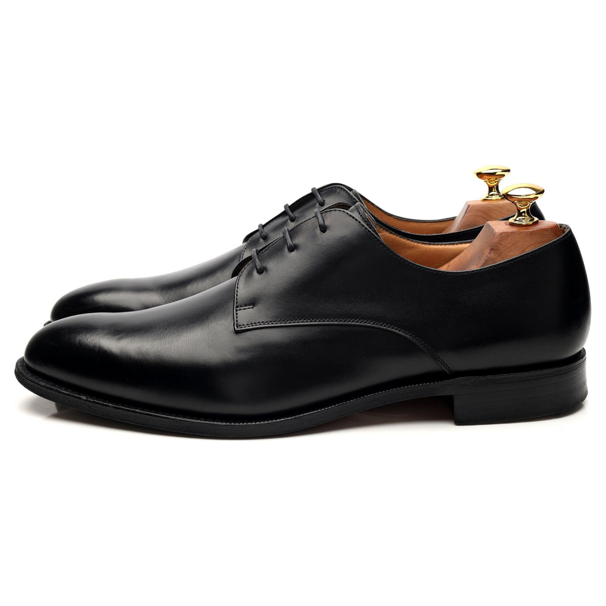 &#39;Oslo&#39; Black Leather Derby UK 9 G