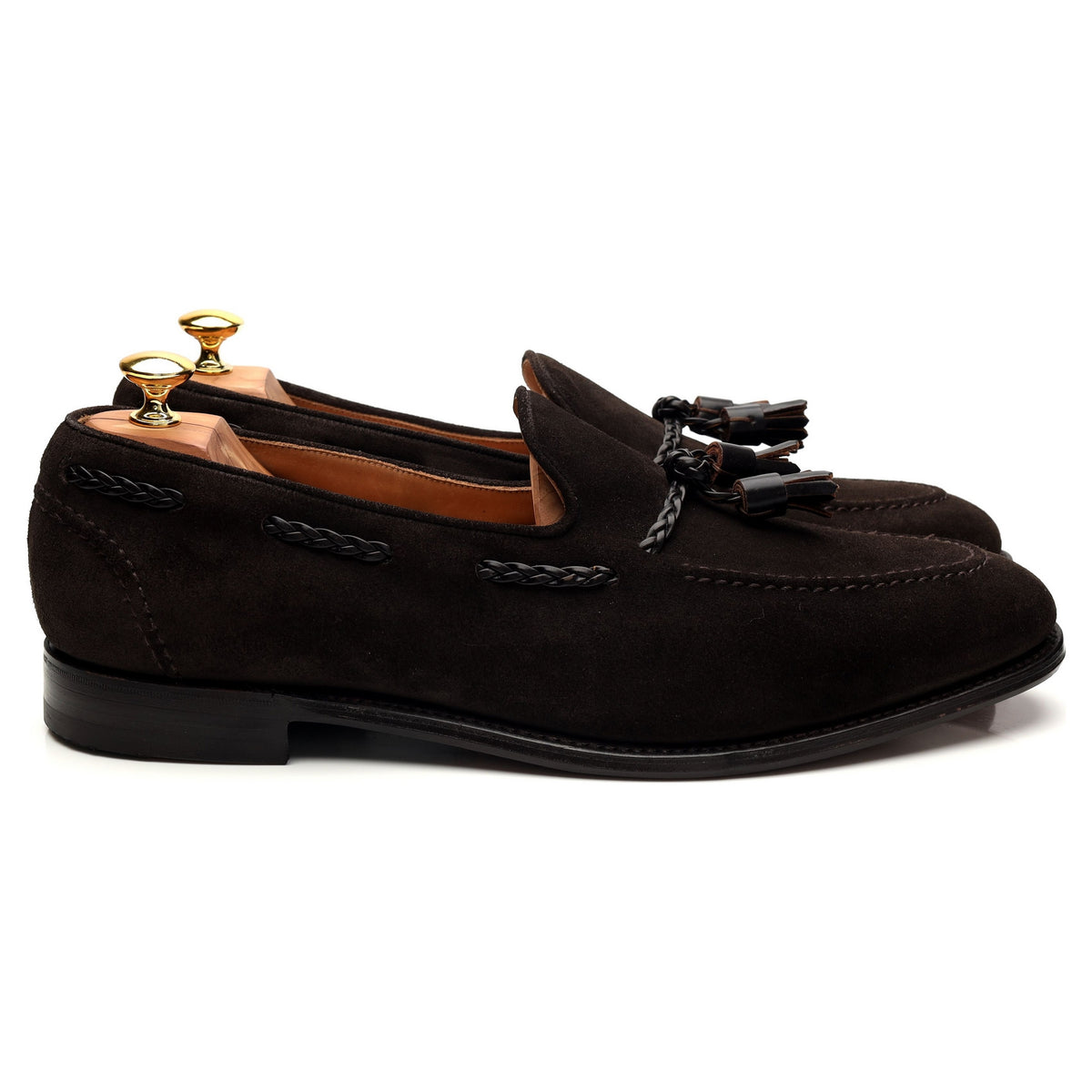 &#39;Matisse&#39; Dark Brown Suede Tassel Loafer UK 12 F