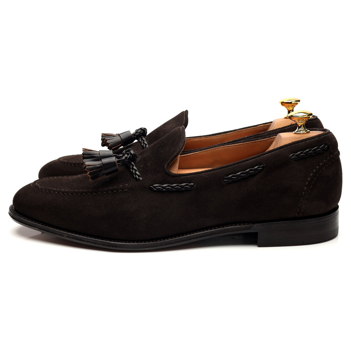 &#39;Matisse&#39; Dark Brown Suede Tassel Loafer UK 12 F