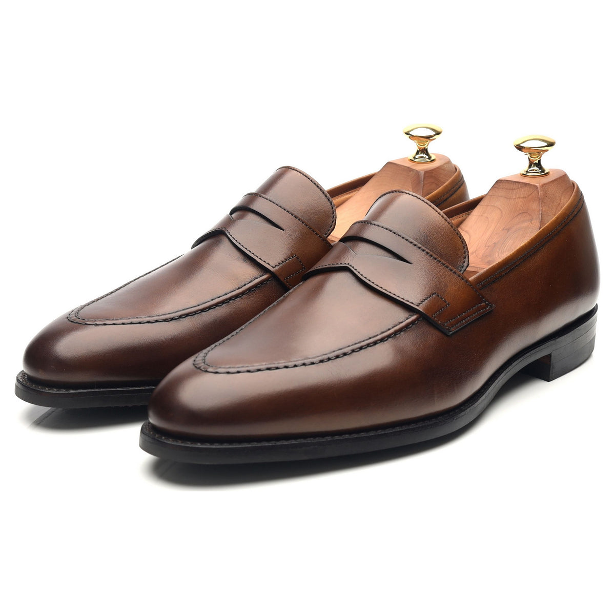 &#39;Sydney&#39; Dark Brown Leather Loafers UK 9.5 E