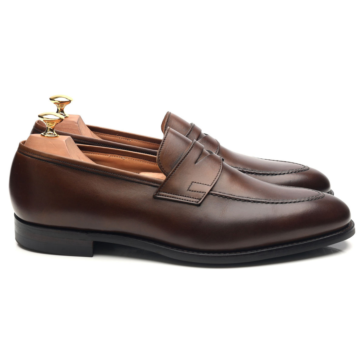 &#39;Sydney&#39; Dark Brown Leather Loafers UK 9.5 E