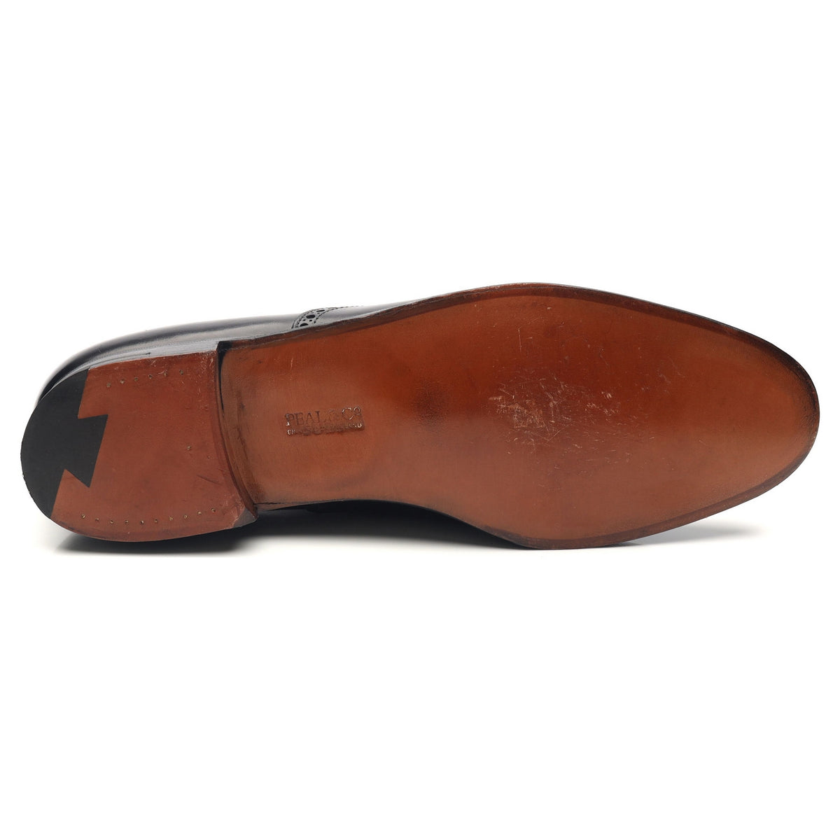 Peal &amp; Co Black Leather Loafer UK 9 E US 10 D