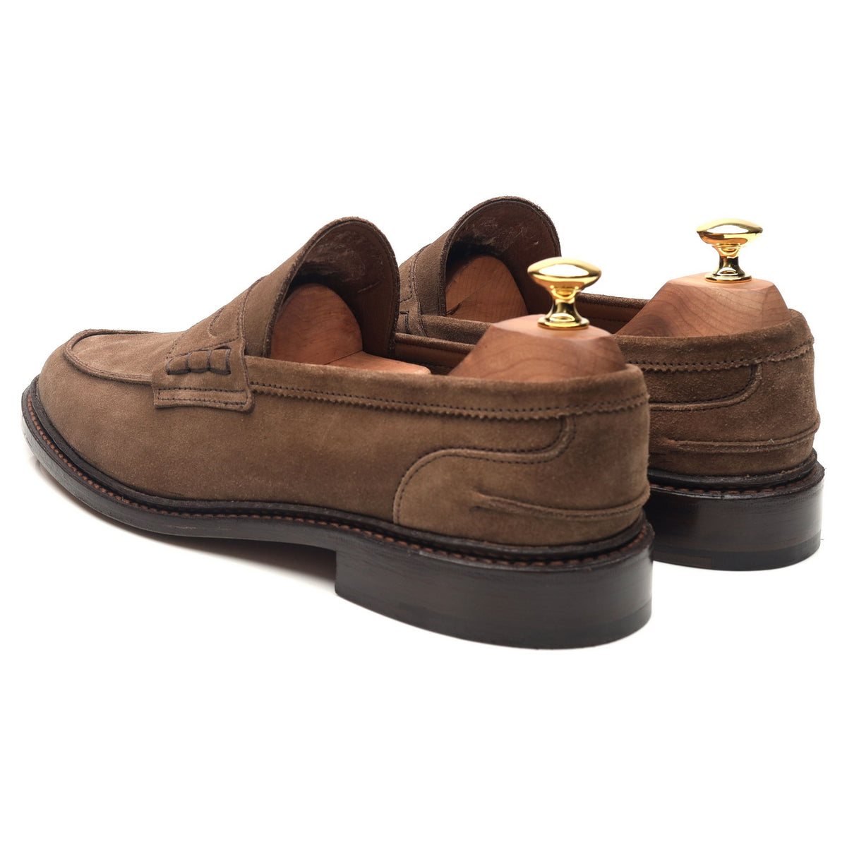 &#39;Adam&#39; Light Brown Suede Loafers UK 9