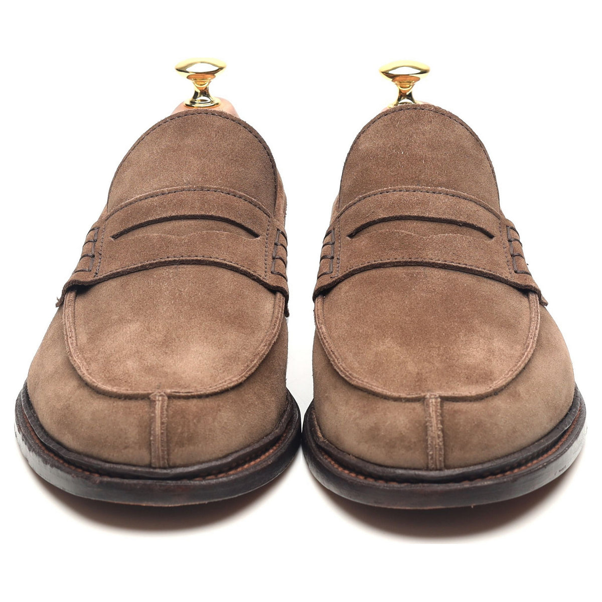 &#39;Adam&#39; Light Brown Suede Loafers UK 9