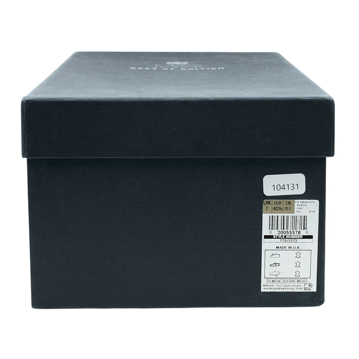 M&S Black Leather Wholecut UK 7