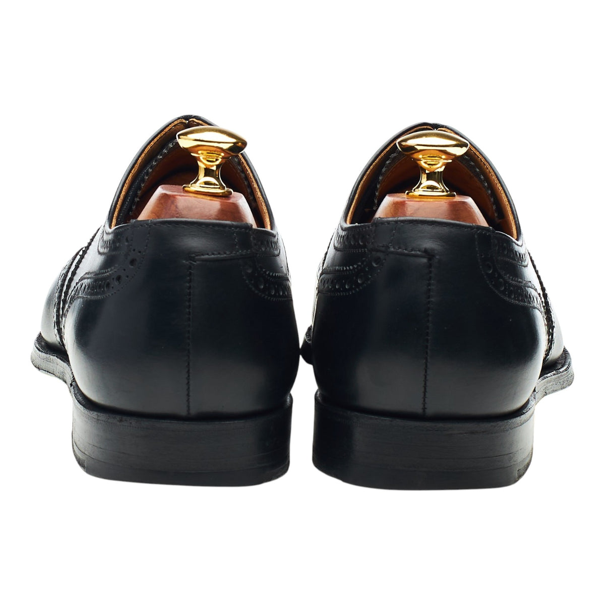 'Finsbury' Black Leather Oxford Brogues UK 8 F