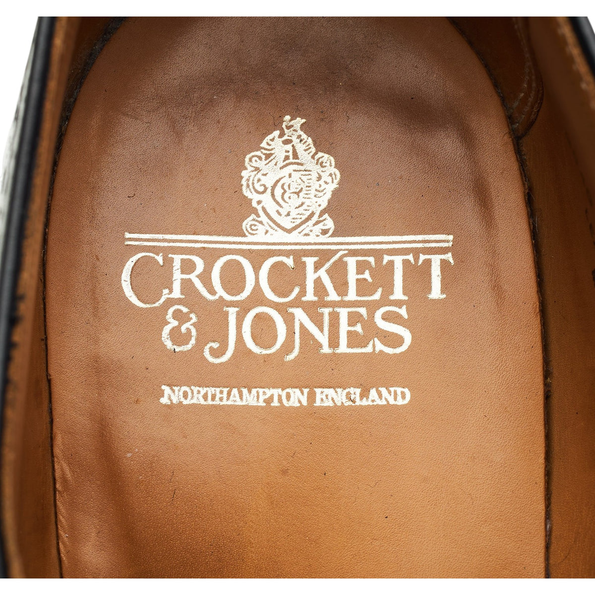 'Finsbury' Black Leather Oxford Brogues UK 8 F