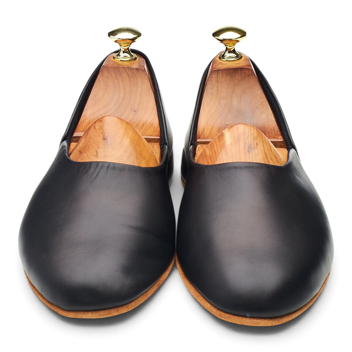 'Hermes' Black Leather Slippers UK 7 F