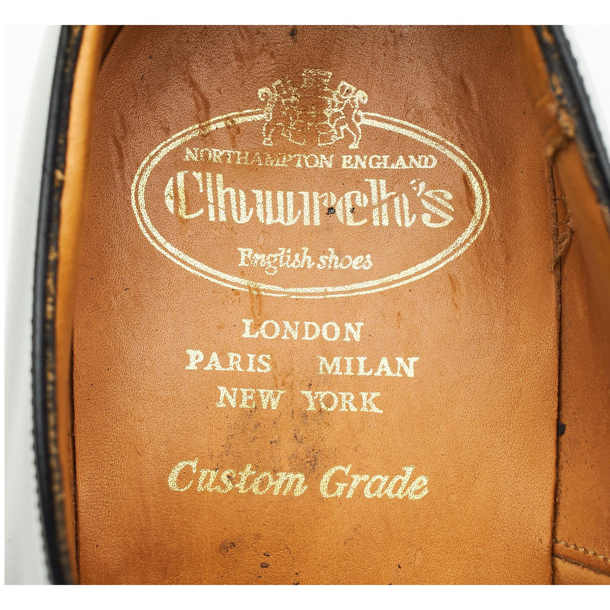 'Consul' Black Leather Oxford UK 8 G