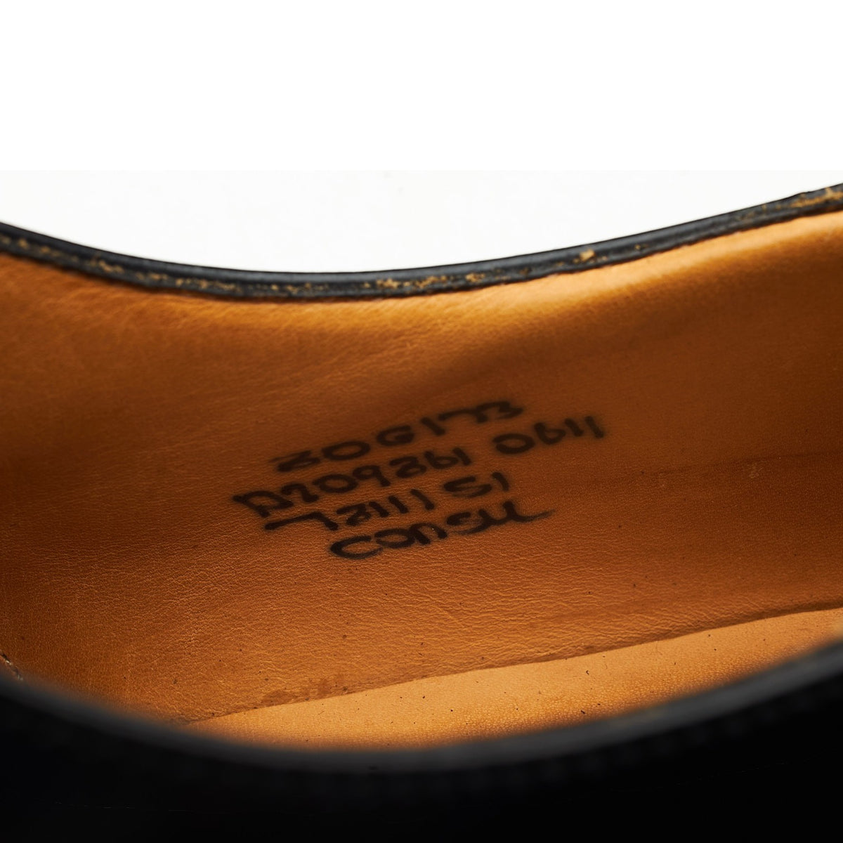 'Consul' Black Leather Oxford UK 8 G
