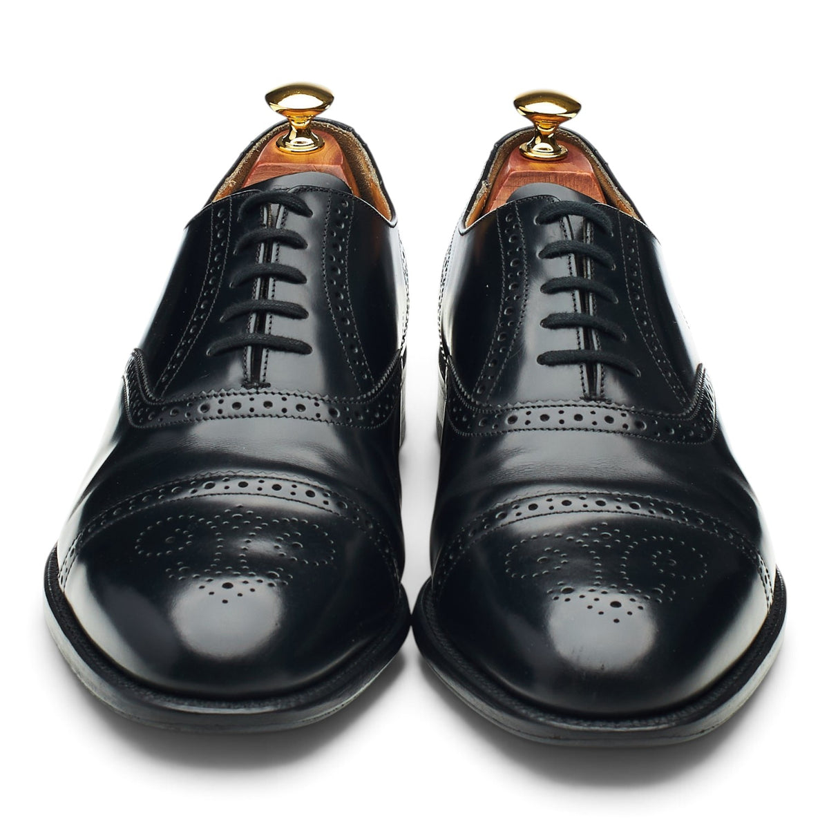'Alfred' Black Leather Oxford Brogues UK 9 G