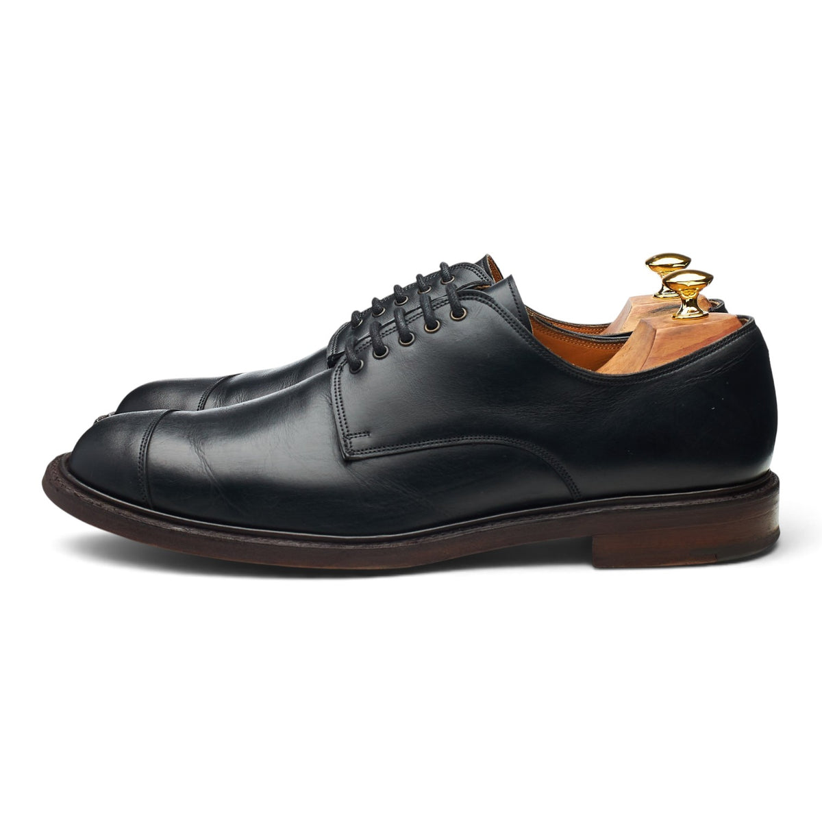 Black Leather Derby UK 11 F