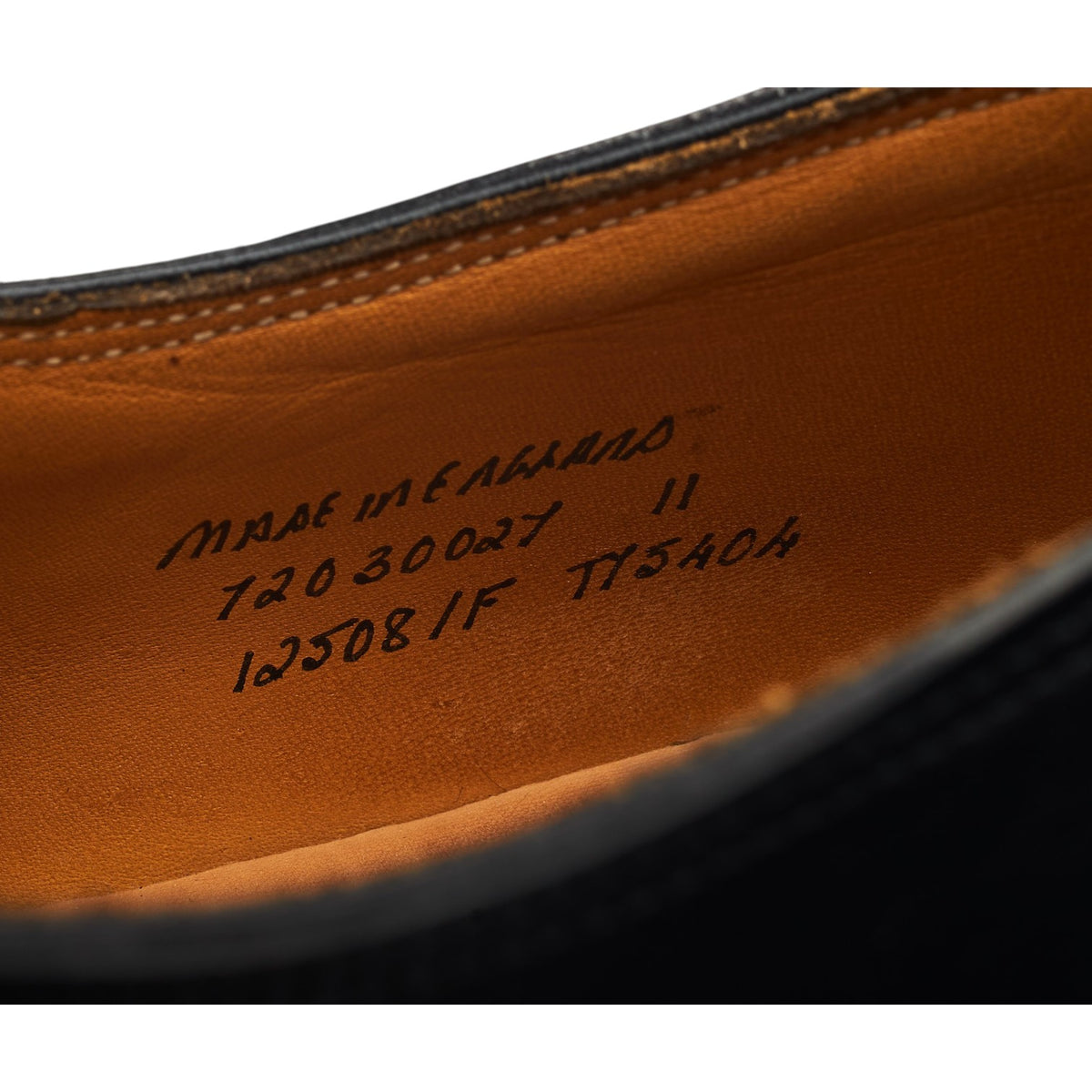Black Leather Derby UK 11 F