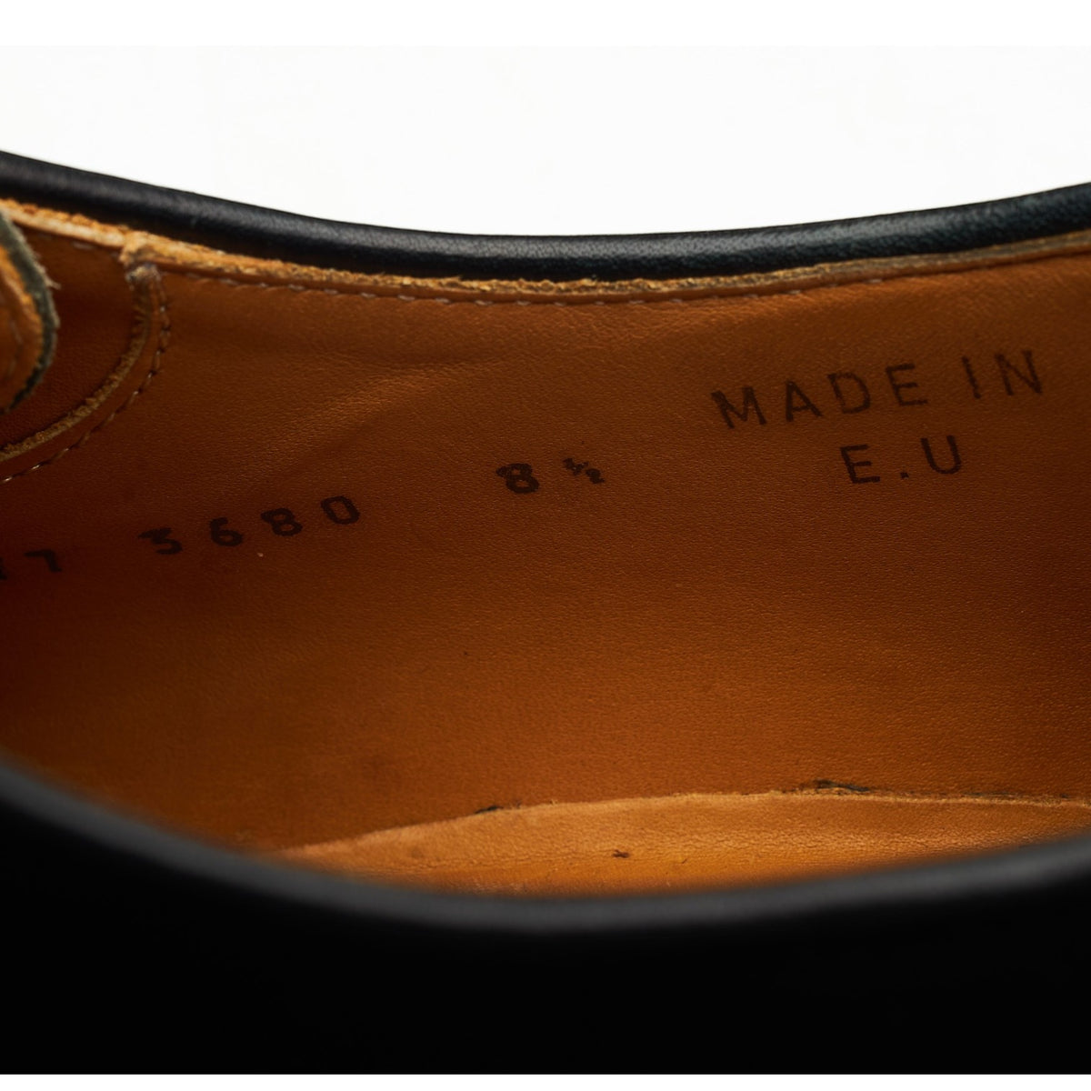 Black Leather Derby UK 8.5
